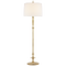 Lotus Floor Lamp in Gild with Linen Shade