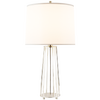 Carousel Table Lamp in Soft Silver with Silk Shade