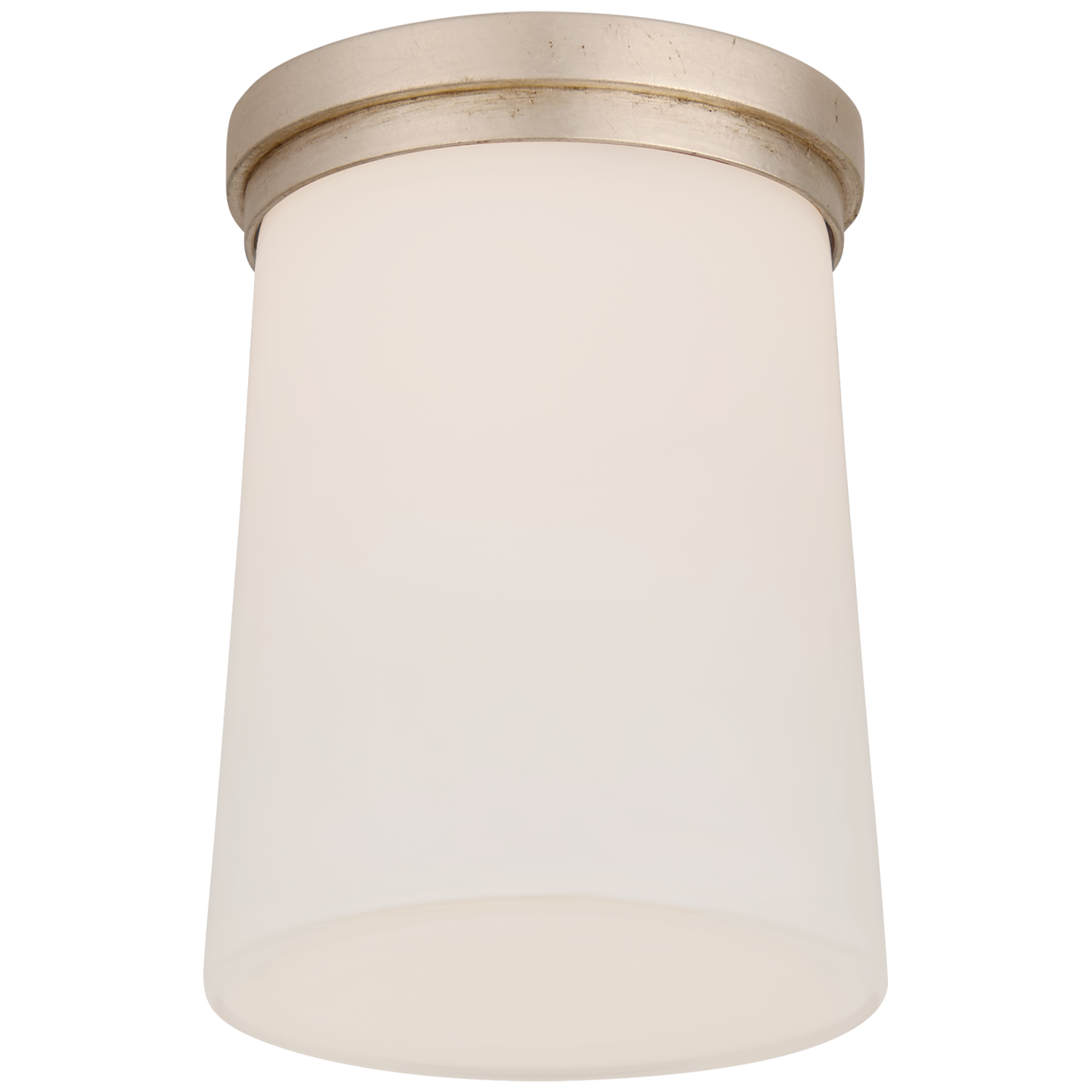 Halo Tall Solitaire in Burnished Silver Leaf with White Glass