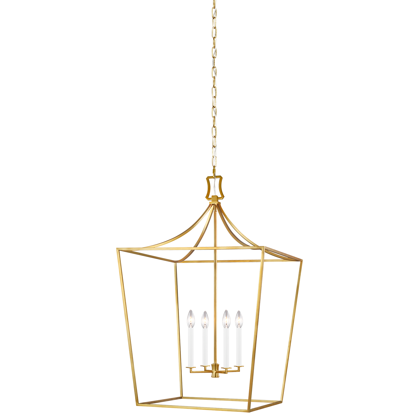 Southold Large Lantern Burnished Brass