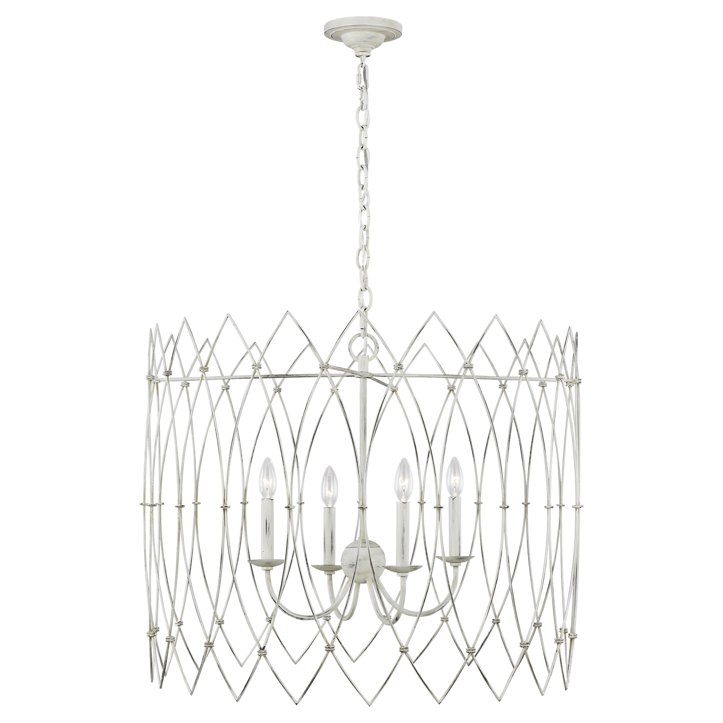 Gardner Large Chandelier Rustic White