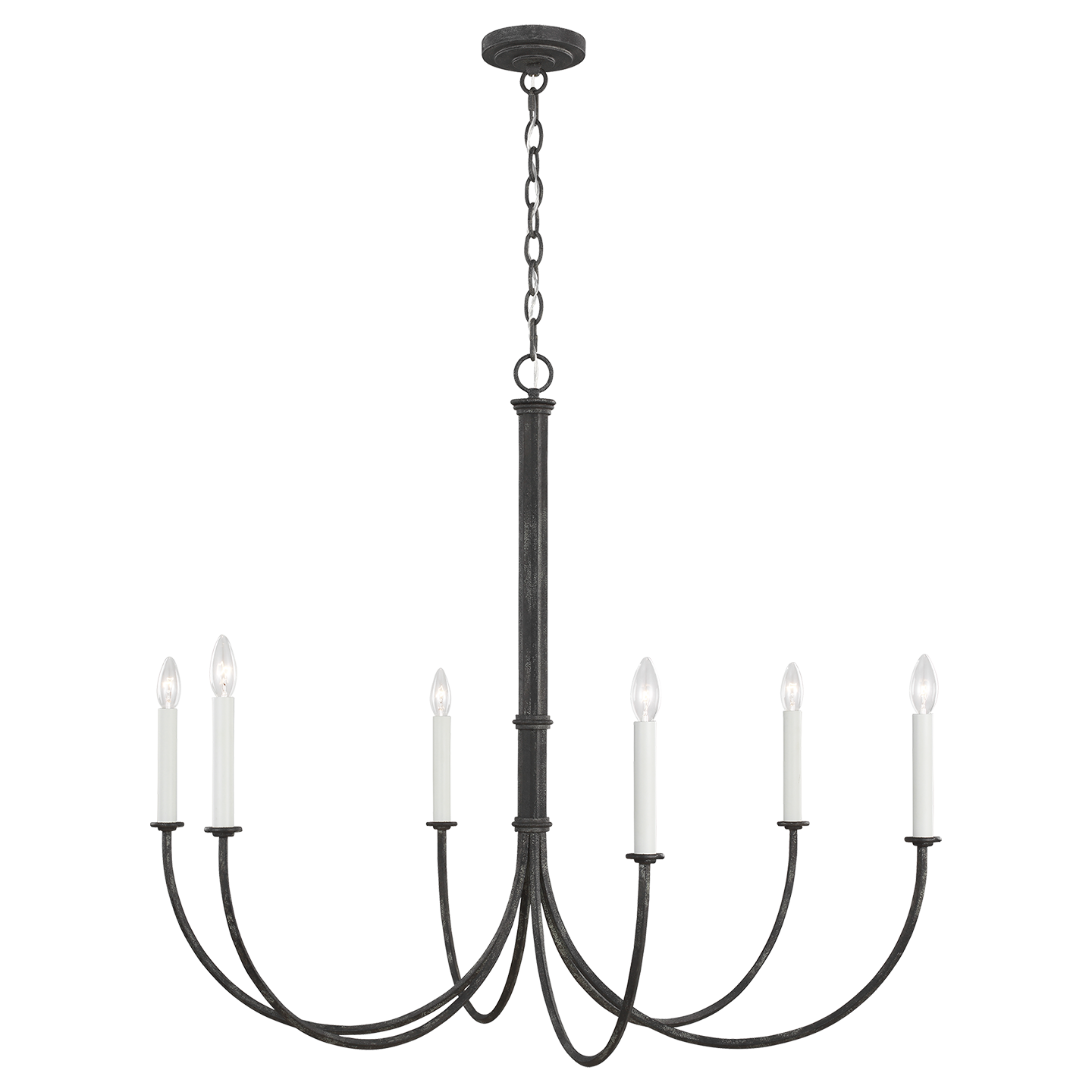 Champlain Large Chandelier Iron Oxide