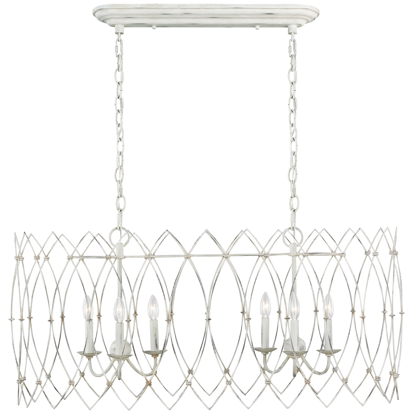 Gardner Linear Chandelier Rustic White