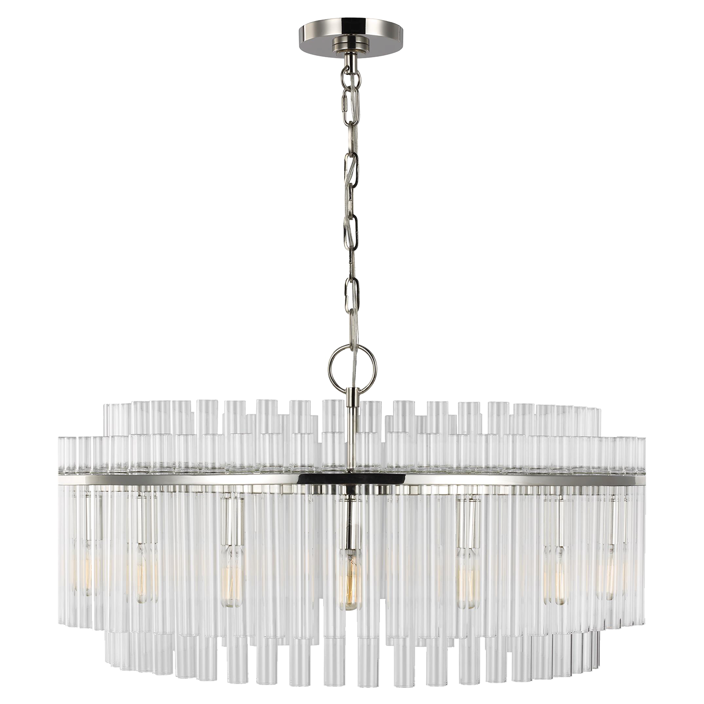 Beckett Large Chandelier Polished Nickel