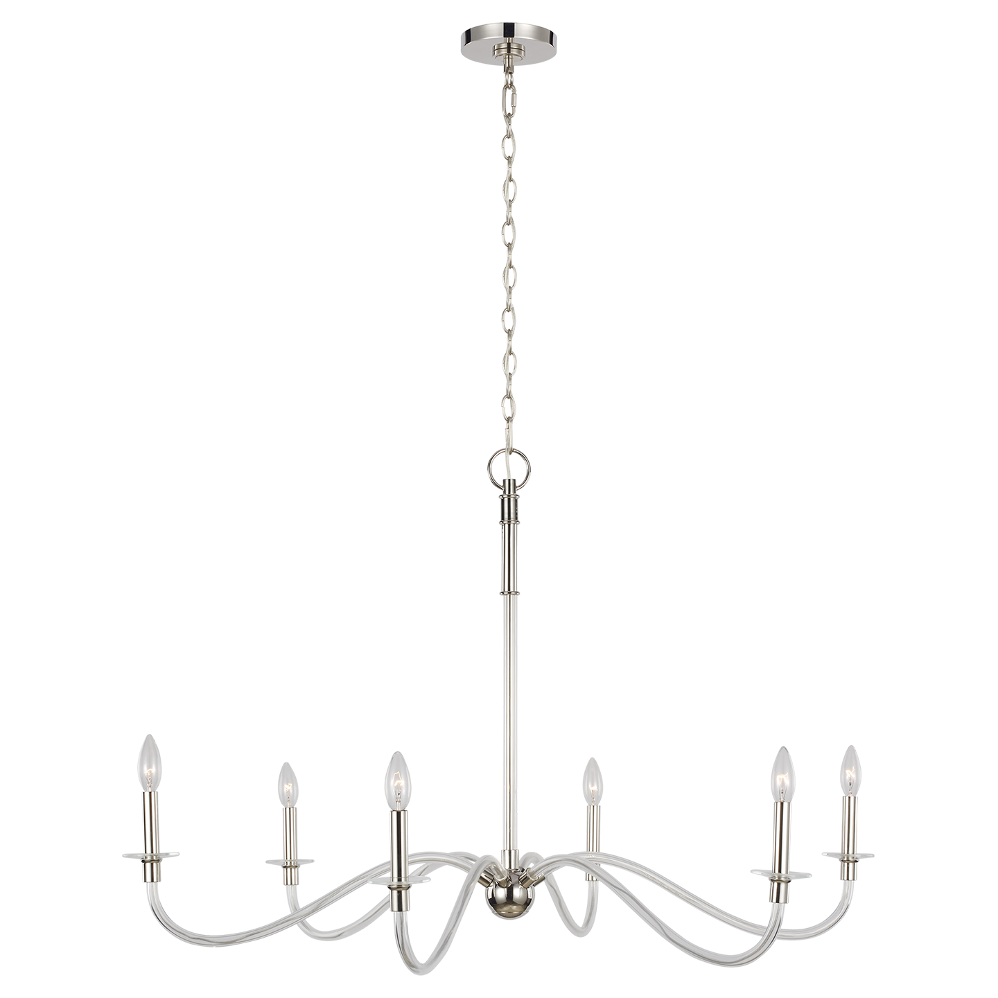 Hanover Large Chandelier Polished Nickel