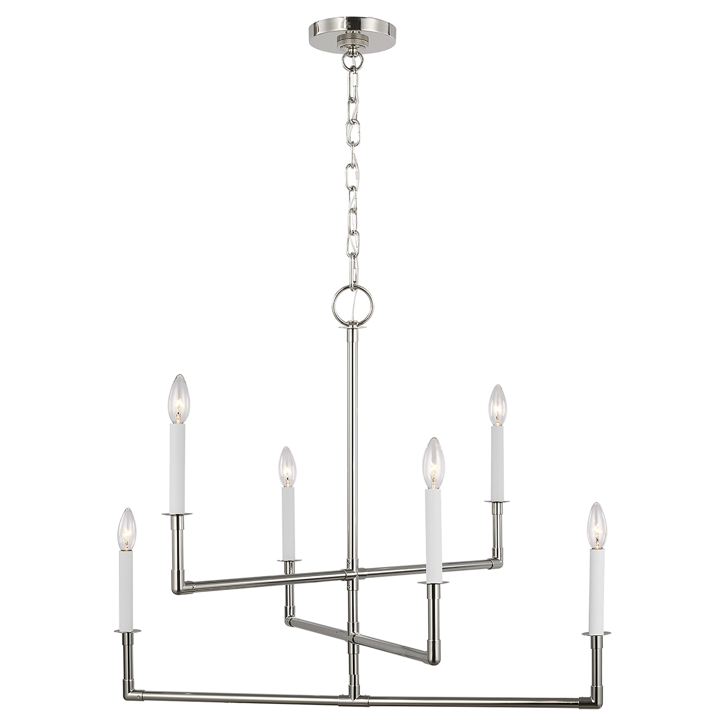 Bayview Medium Chandelier Polished Nickel