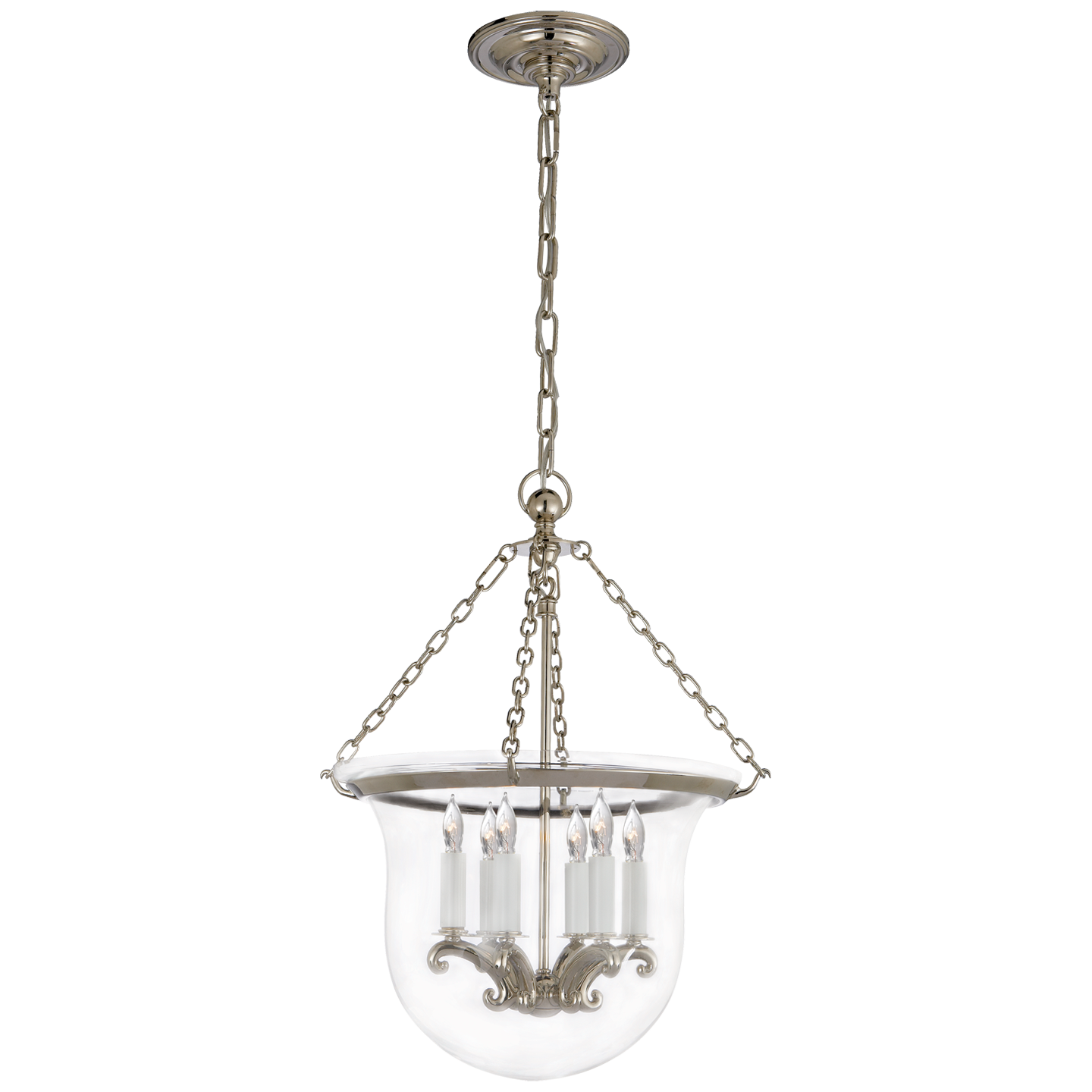 Country Semi-Flush Bell Jar Lantern