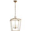 Darlana Medium Lantern in Antique- Burnished Brass