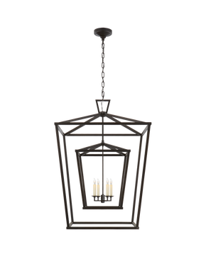 Darlana Extra Large Double Cage Lantern in Aged Iron