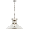 Alborg Large Stacked Pendant in Polished Nickel with Polished Nickel Shade