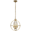 Lexie 14" Globe Lantern in Antique-Burnished Brass