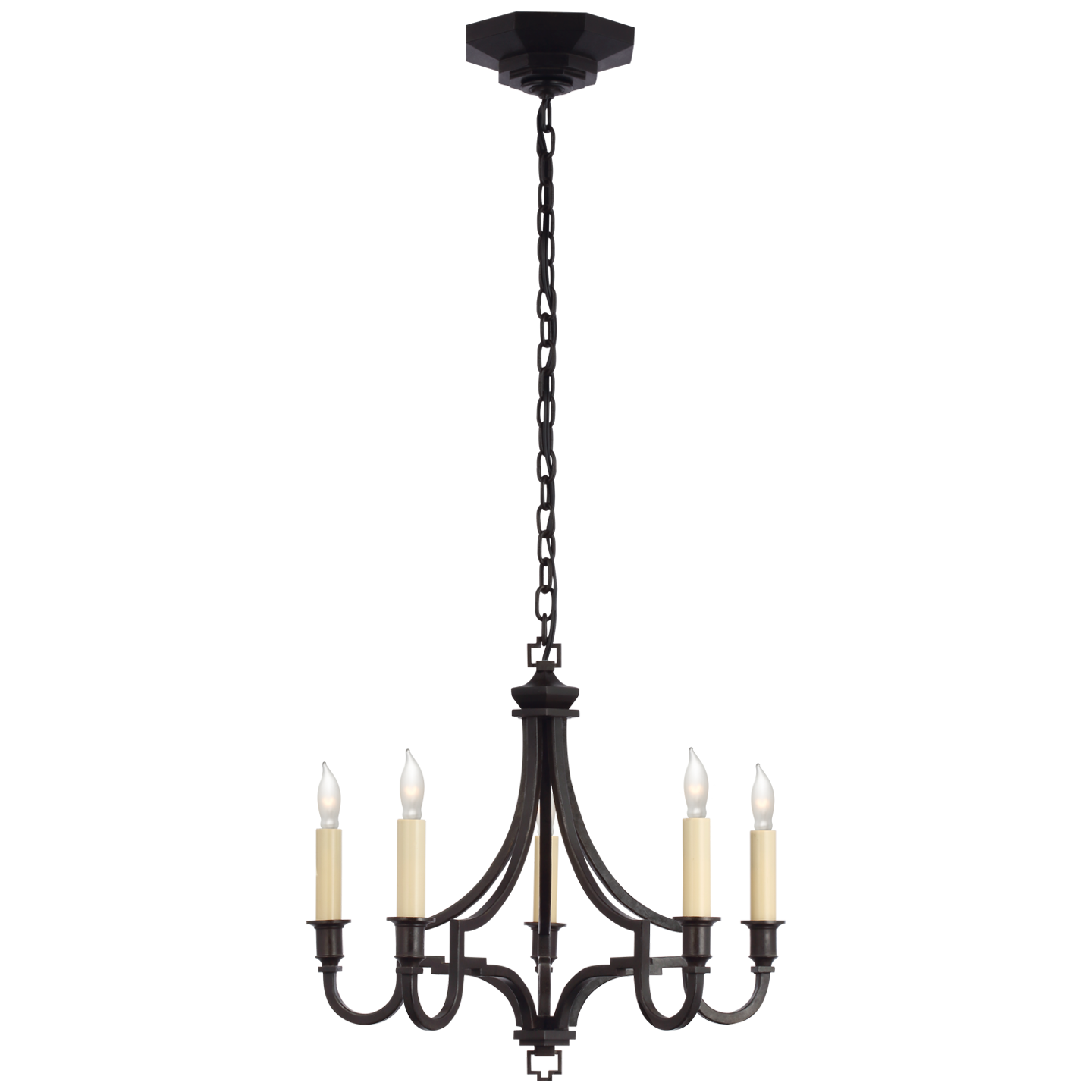 Mykonos Small Chandelier in Aged Iron Open Box