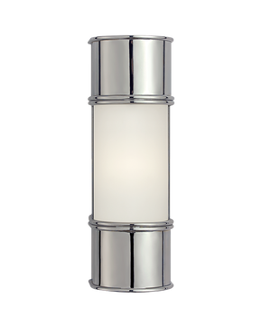Oxford 12" Bath Sconce in Chrome with Frosted Glass