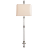 Cawdor Stanchion Wall Light in Polished Nickel with Natural Paper Shade