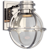 Gracie Single Sconce in Polished Nickel with Clear Glass