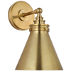 Parkington Small Single Wall Light in Antique-Burnished Brass