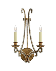 Oslo Sconce in Gilded Iron with Clear Glass