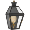 Stratford Small 3/4 Gas Wall Lantern in Matte Black with Clear Glass 