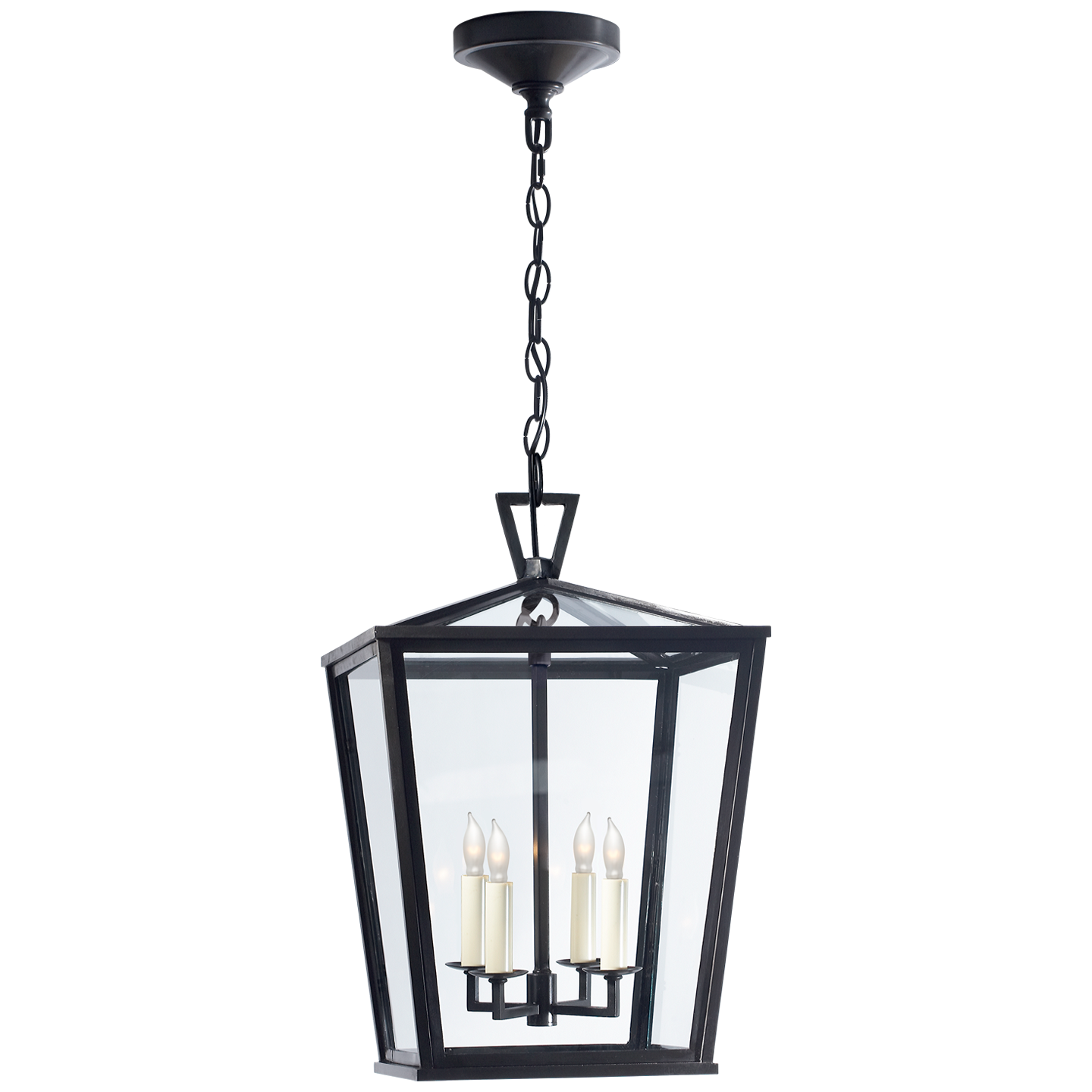 Darlana Small Hanging Lantern in Bronze