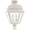 Holborn Medium Post Light in Old White with Clear Glass