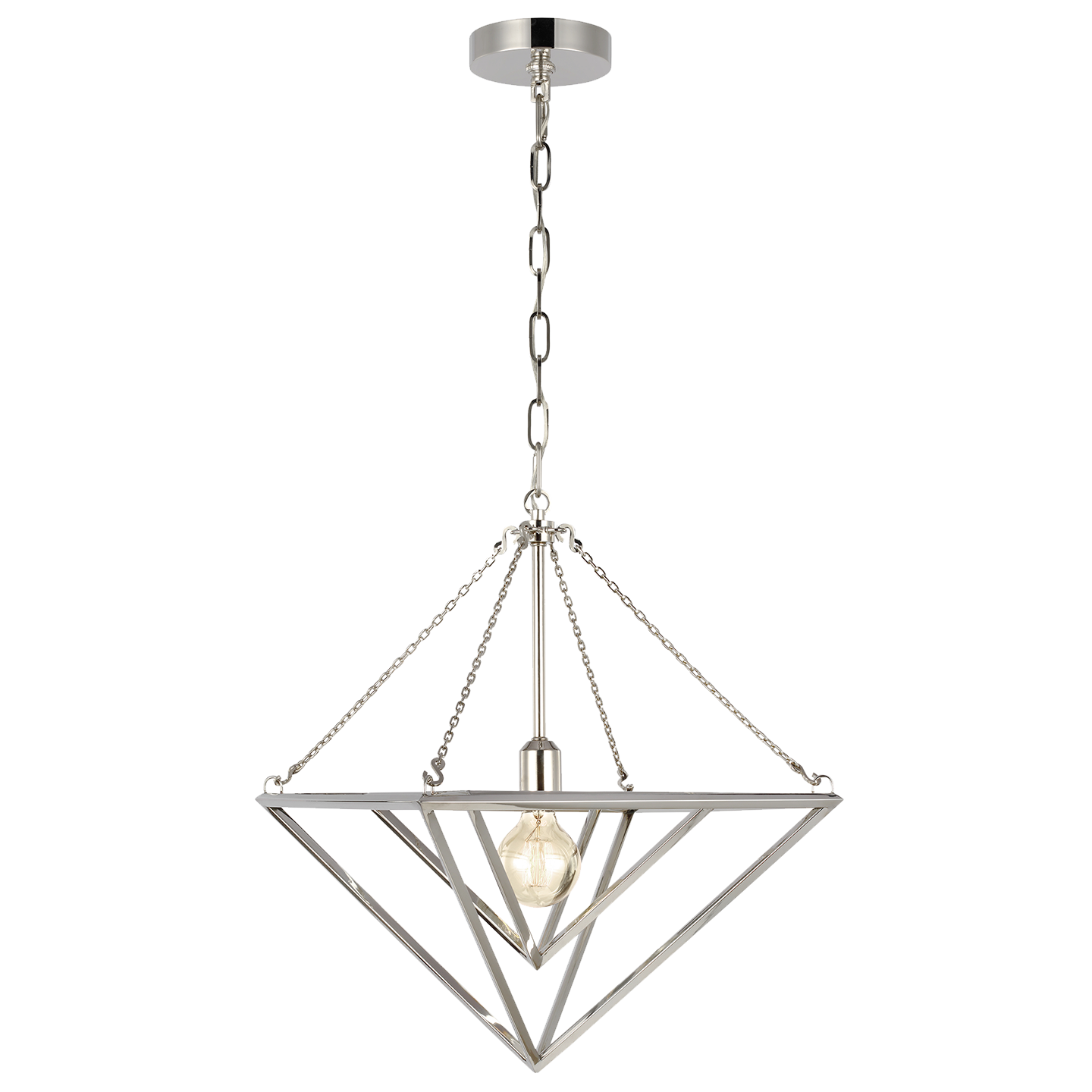 Carat Small Pendant Polished Nickel