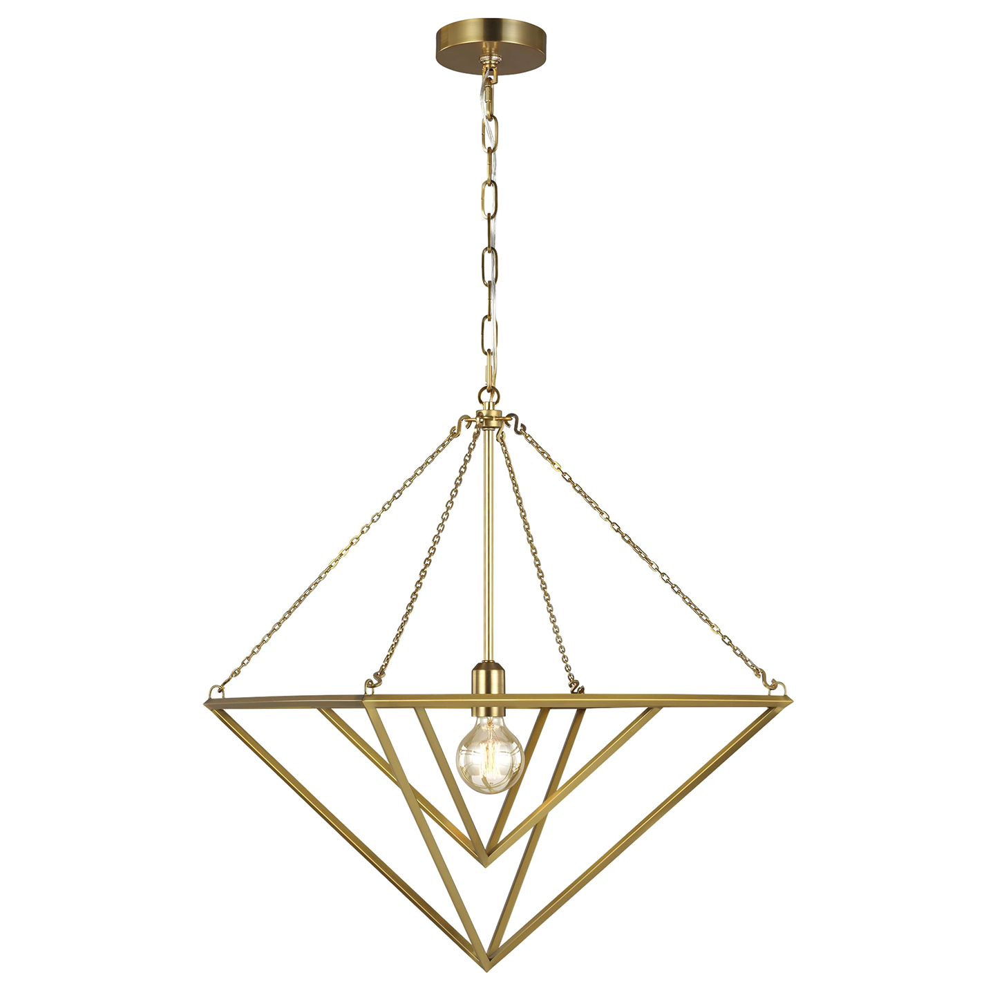 Carat Medium Pendant Burnished Brass