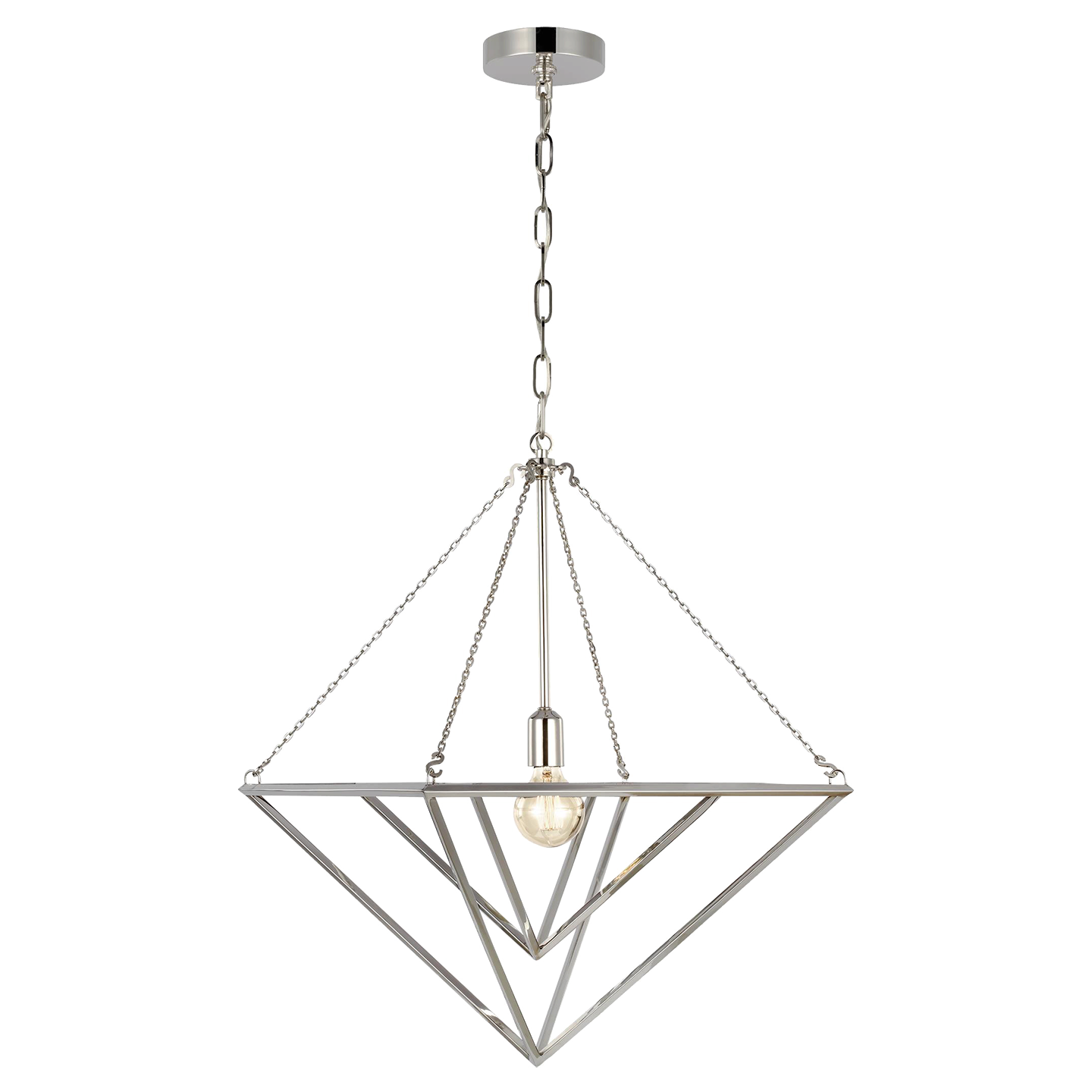 Carat Medium Pendant Polished Nickel