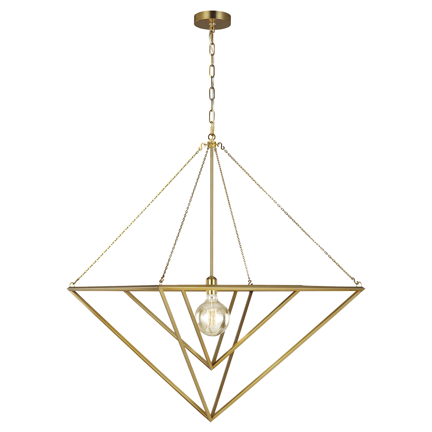 Carat Large Pendant Burnished Brass