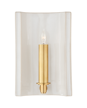 Leeds Small Rectangle Sconce in Ivory