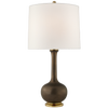 Coy Medium Table Lamp in Matte Bronze with Linen Shade