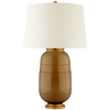 Newcomb Medium Table Lamp in Dark Honey with Natural Percale Shade