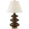 Smith Large Table Lamp in Matte Bronze with Natural Percale Shade