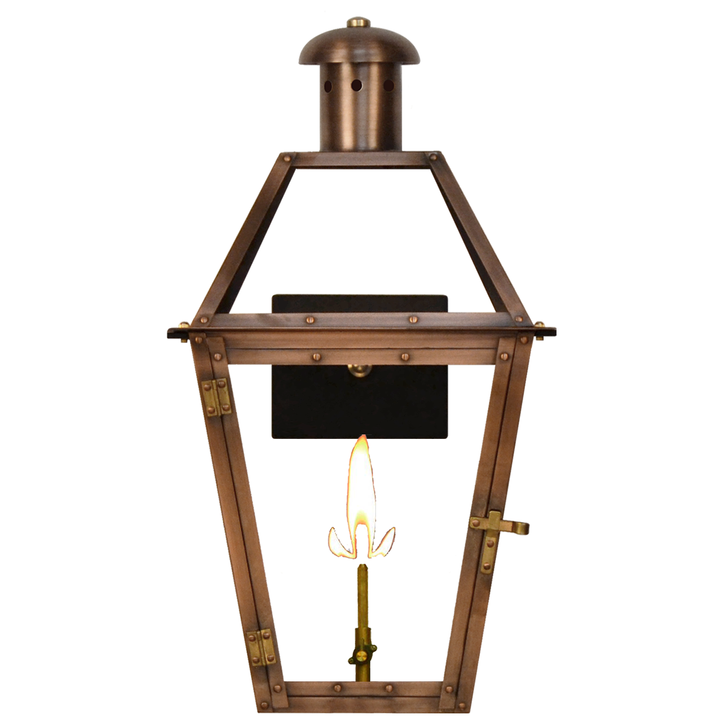 Georgetown 20" Wall Lantern in Antique Copper, Gas