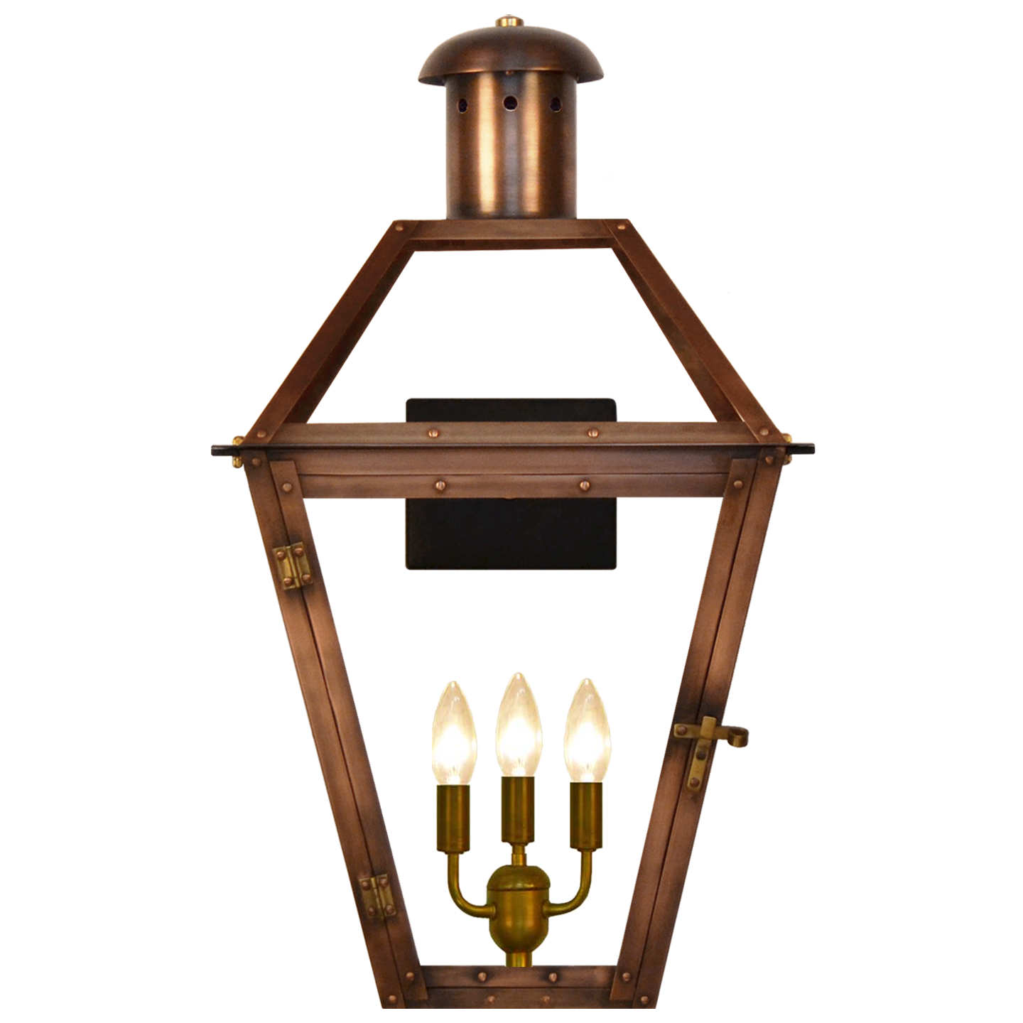 Georgetown 36" Wall Lantern in Antique Copper, Electric