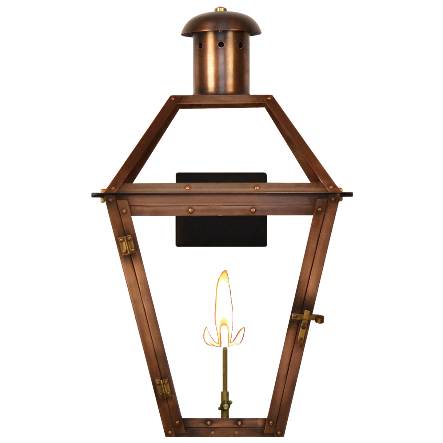 Georgetown 36" Wall Lantern in Antique Copper, Gas