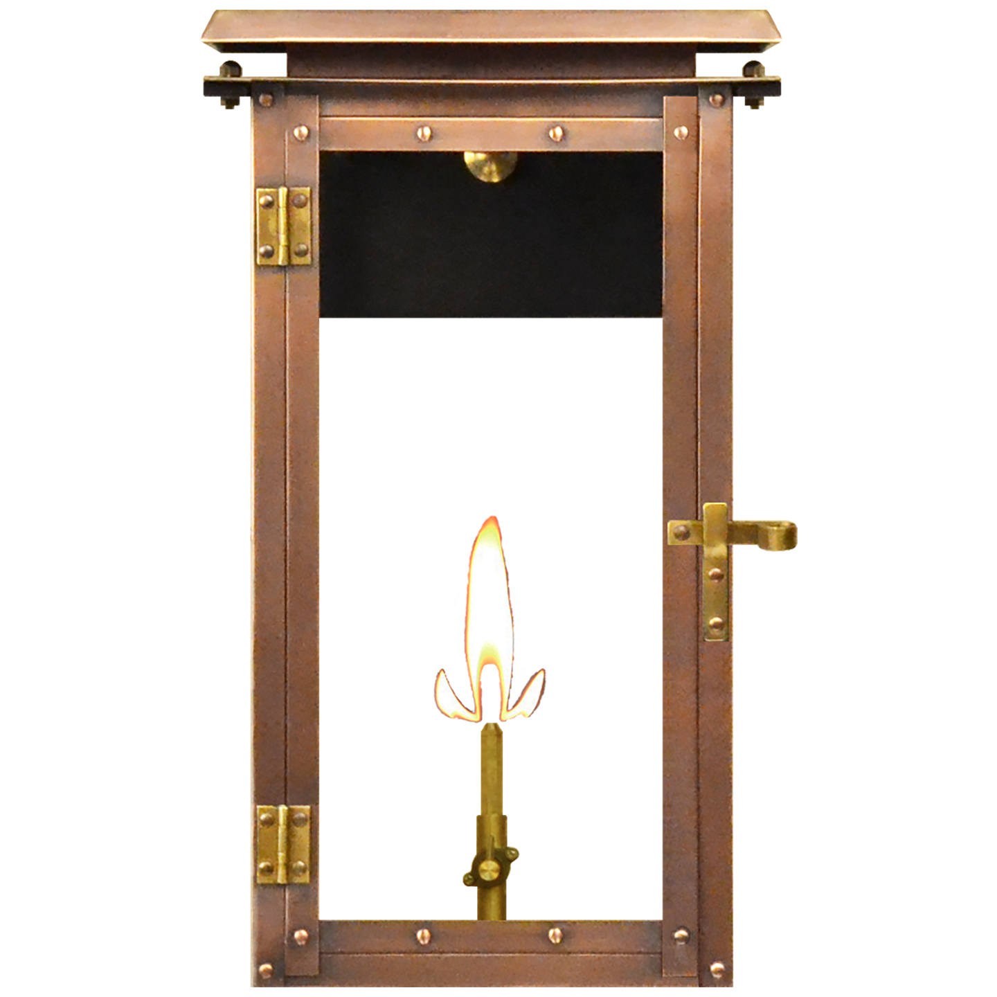 Hyland 17.5" Wall Lantern in Antique Copper, Gas Propane Tip