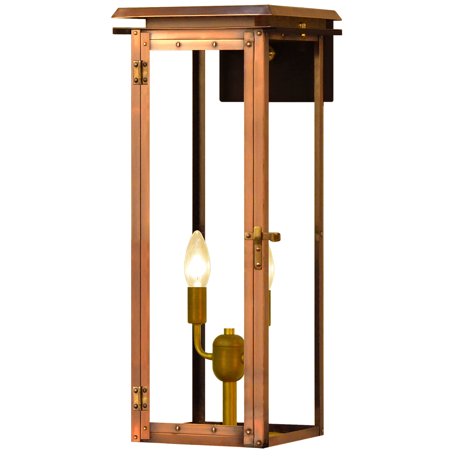 Hyland 20.5" Wall Lantern in Antique Copper, Electric