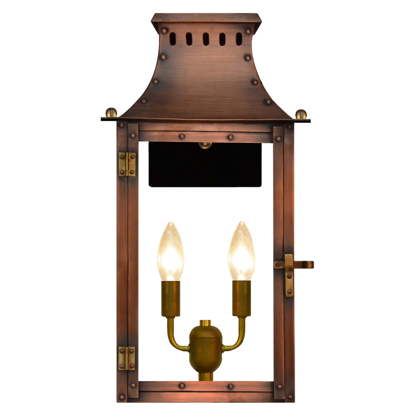 Market Street 16" Wall Lantern in Antique Copper, Electric