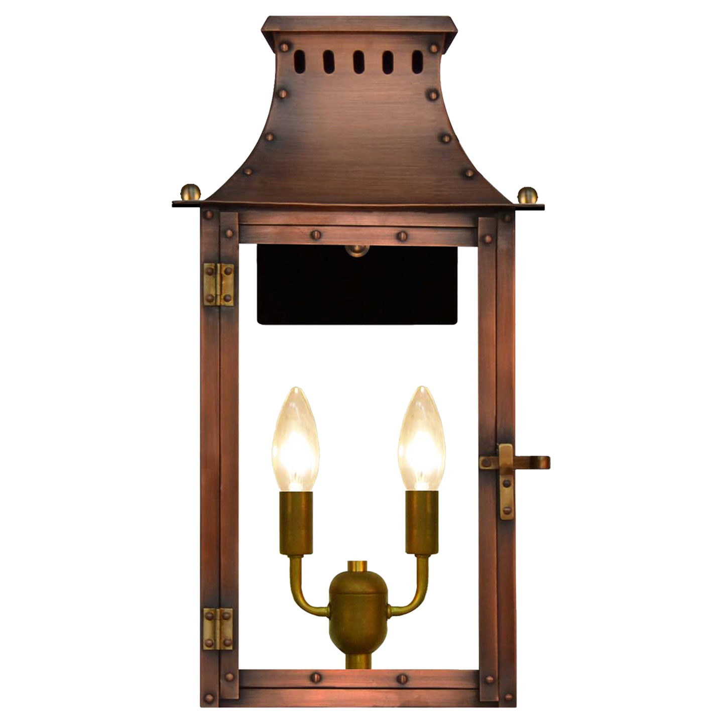 Market Street 19" Wall Lantern in Antique Copper, Electric