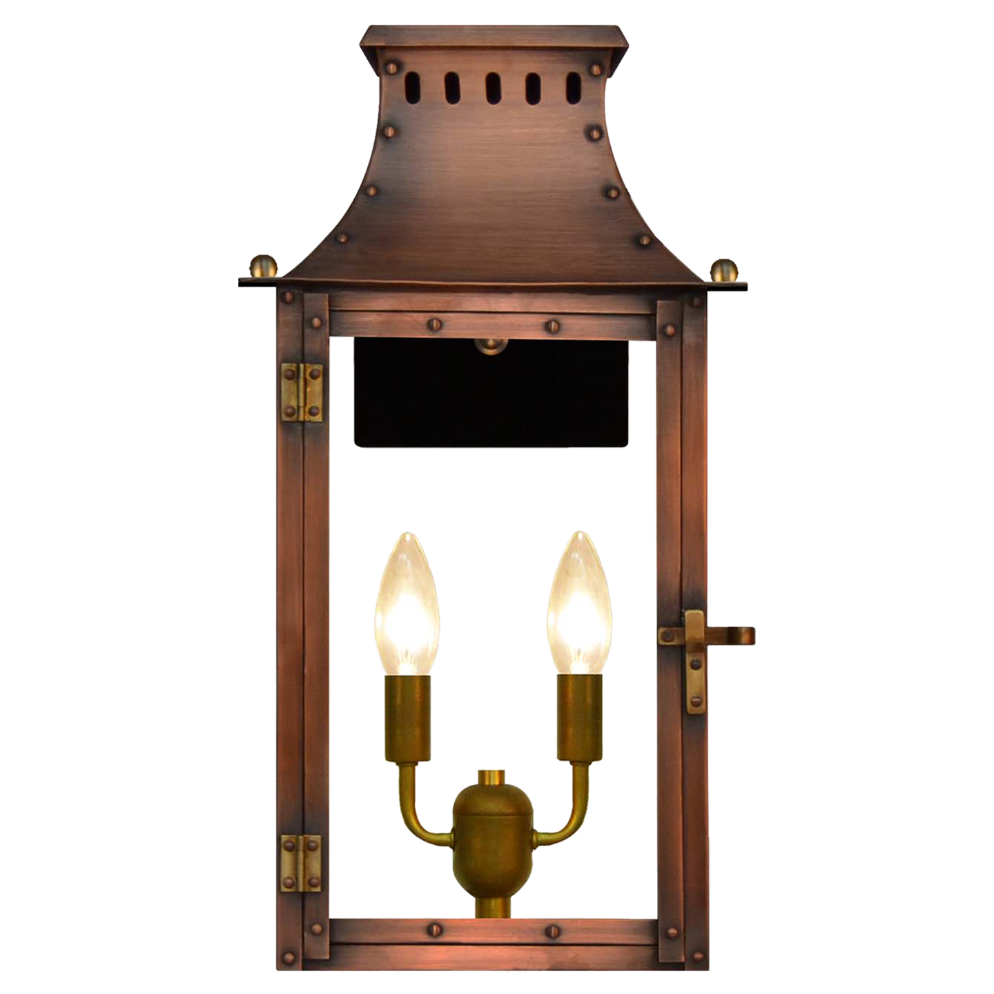 Market Street 21" Wall Lantern in Antique Copper, Electric