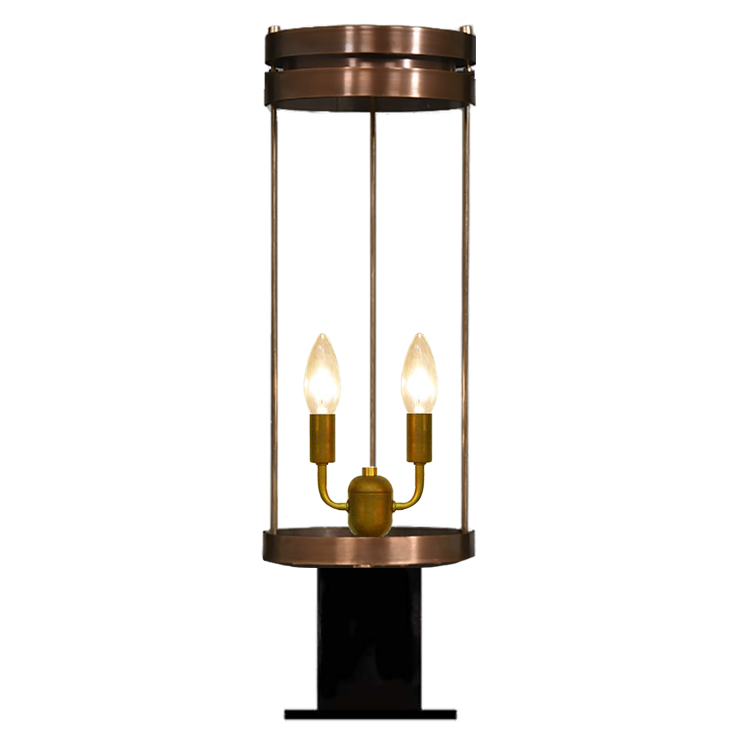 Paradise Bay 24" Post Lantern in Antique Copper, Electric