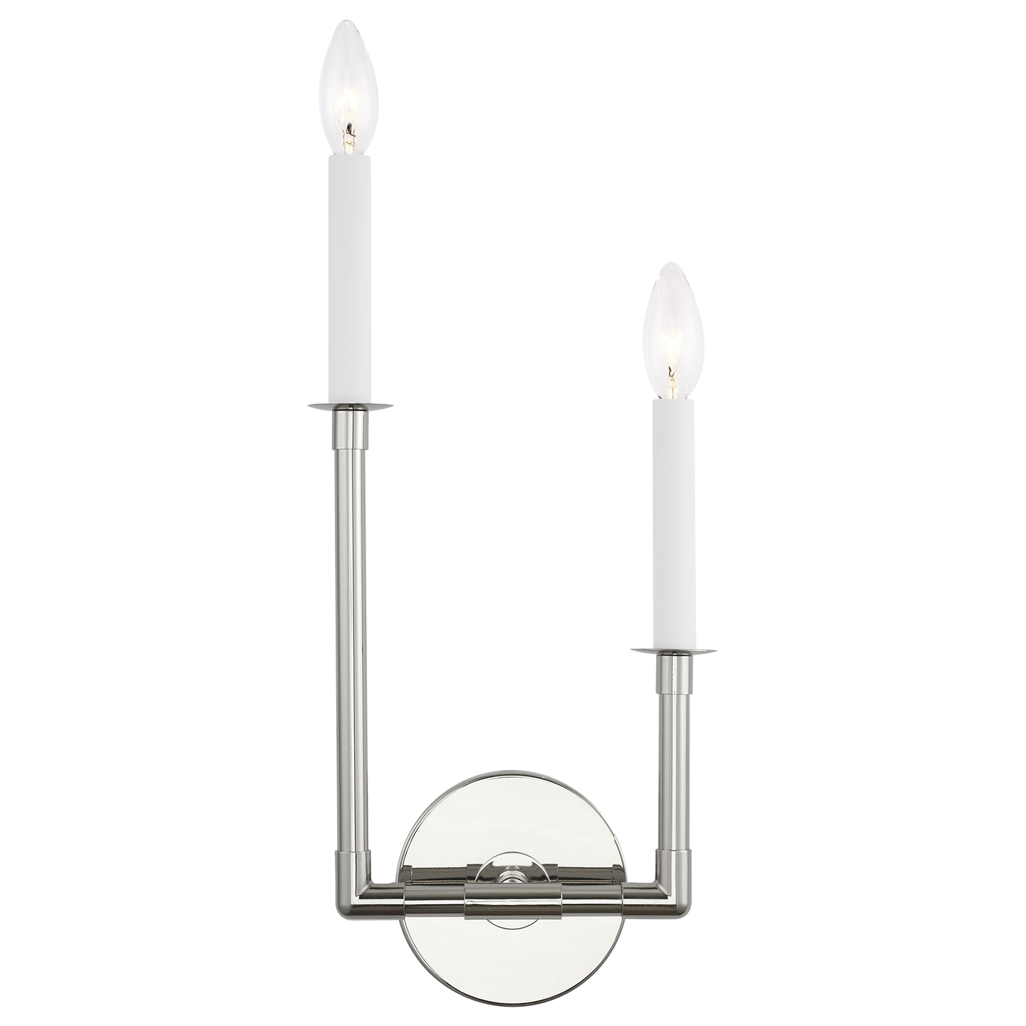 Bayview Double Left Sconce Polished Nickel