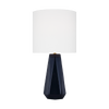 Moresby Medium Table Lamp Gloss Navy Bulbs Inc