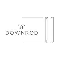 Universal Downrod  18" Downrod in  Polished Nickel
