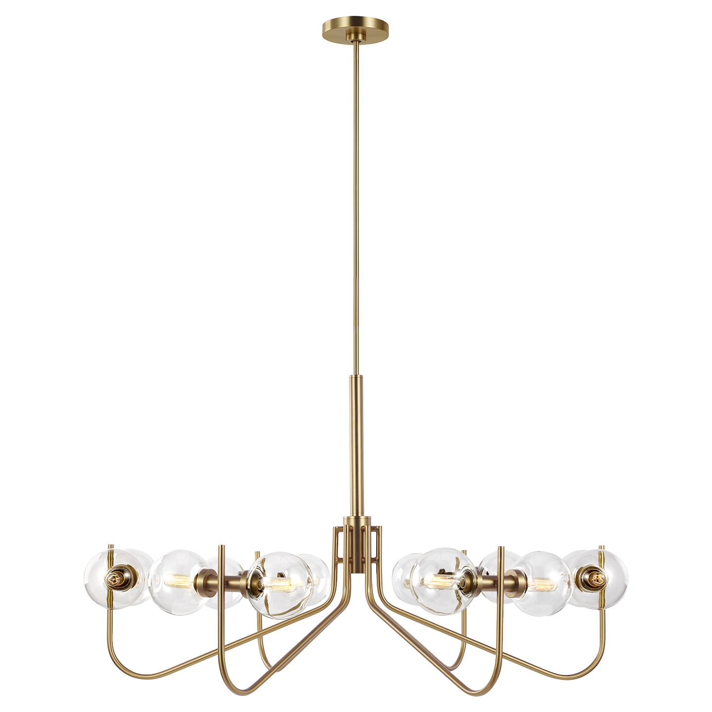 Verne Chandelier Burnished Brass