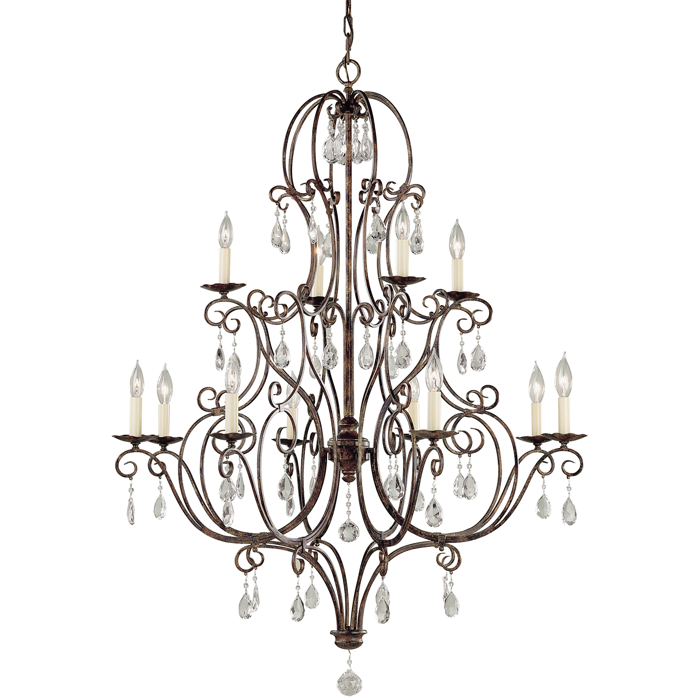 Chateau Large Chandelier Mocha Bronze