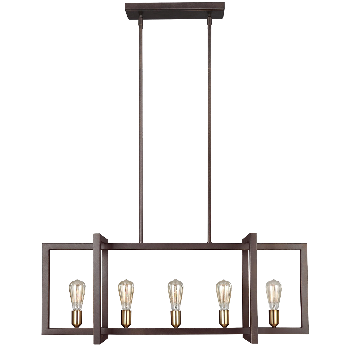 Finnegan Medium Linear Chandelier New World Bronze