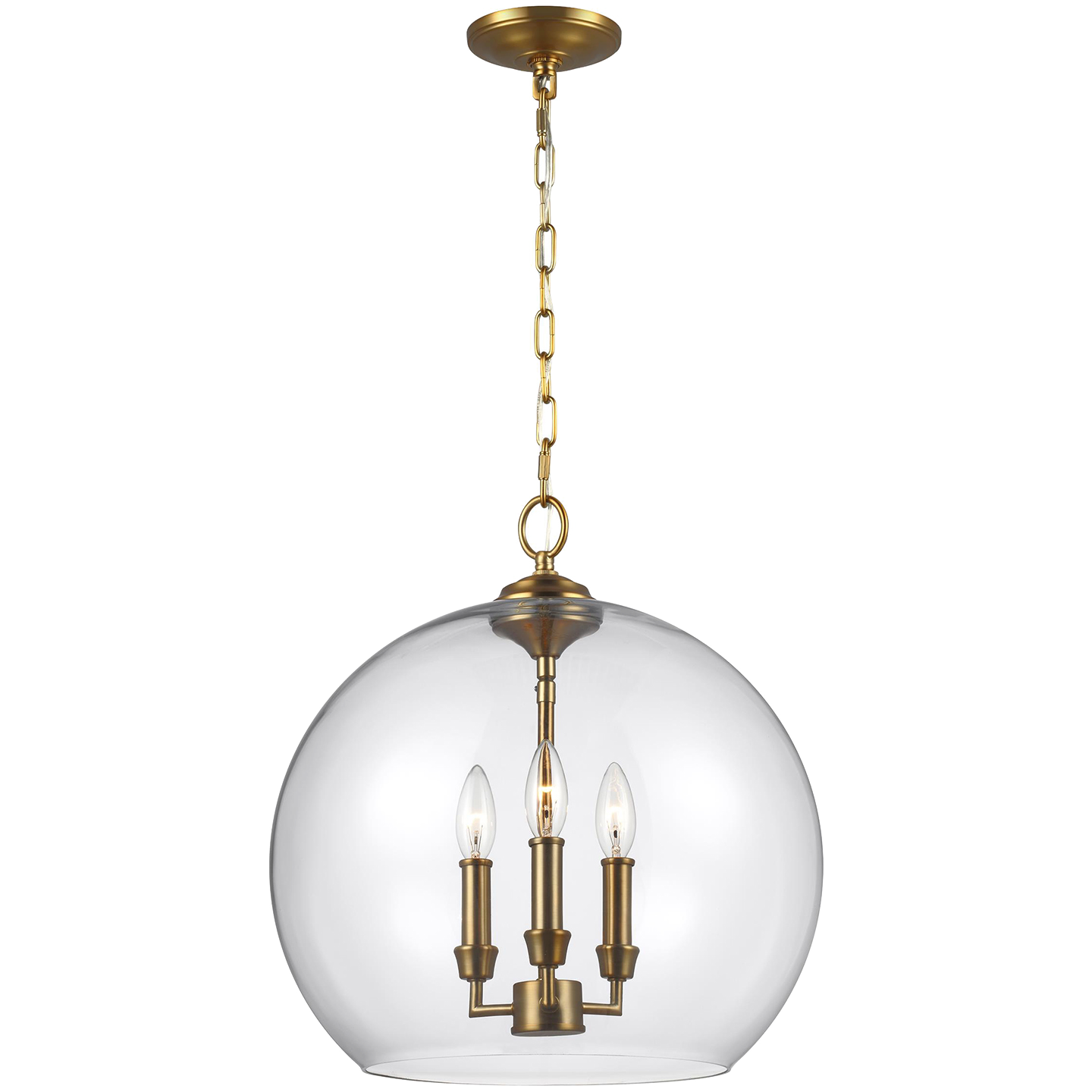 Lawler Orb Pendant Burnished Brass