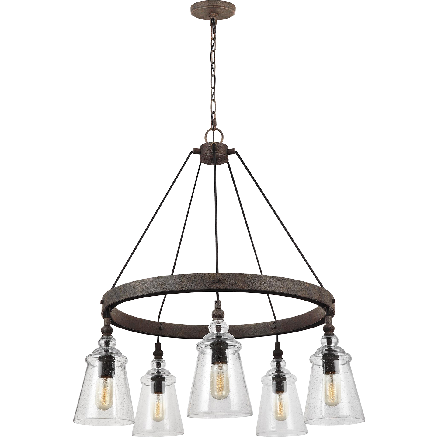Loras Medium Chandelier Dark Weathered Iron