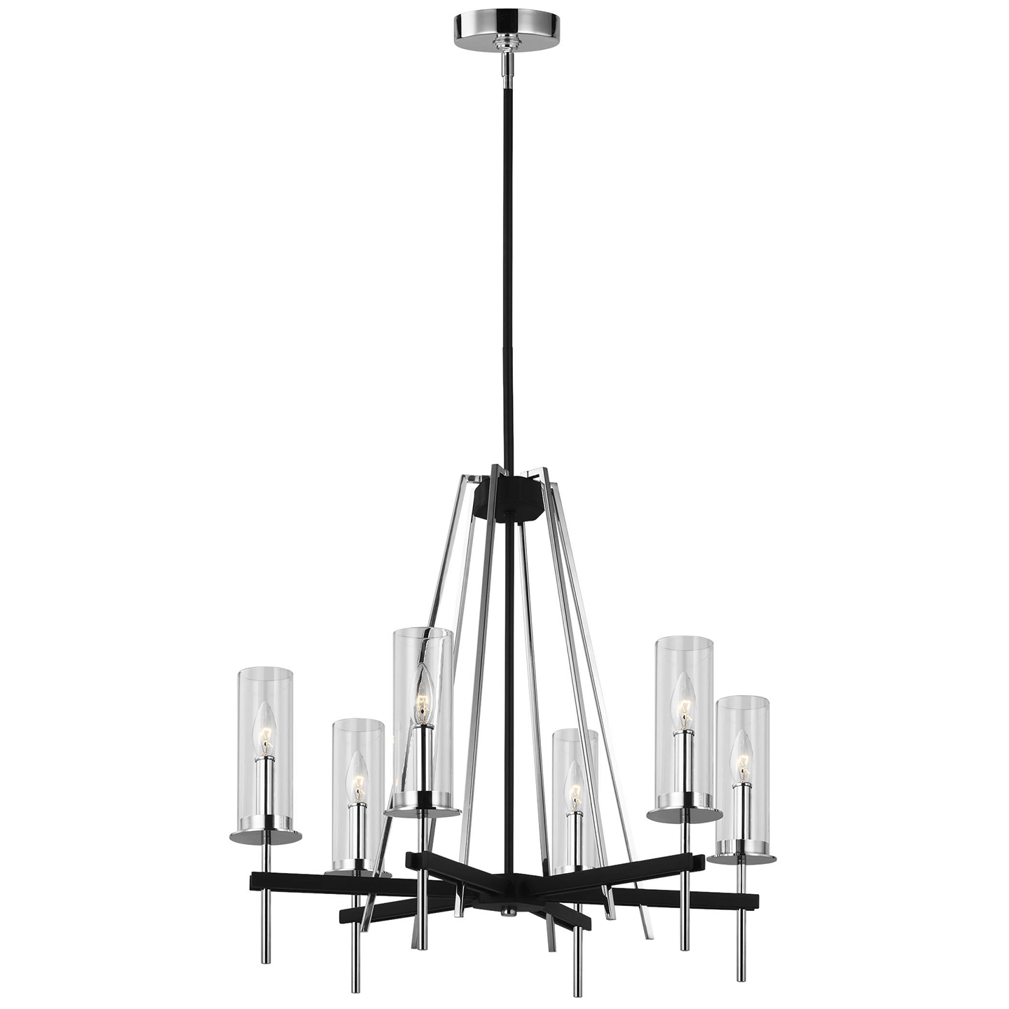 Broderick Small Chandelier Textured Black